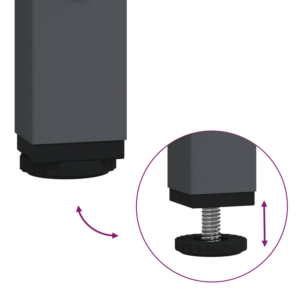 Highboard Anthracite 101.5x39x103.5 cm Steel