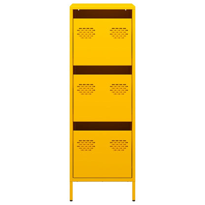 Highboard Mustard Yellow 39x35x103.5 cm Steel