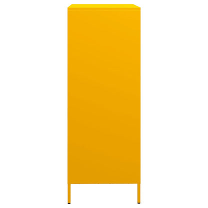 Highboard Mustard Yellow 39x35x103.5 cm Steel