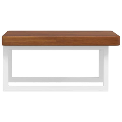 Basin Shelf Wall Mounted Steel and Solid Wood Oak