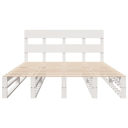 Bed Frame without Mattress White 120x190 cm Small Double Solid Wood Pine
