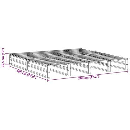 Bed Frame without Mattress 180x200 cm Super King Solid Wood Pine