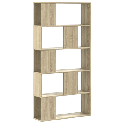 Bookcase 5-Tier Sonoma Oak 80.5x23.5x162.5 cm Engineered Wood