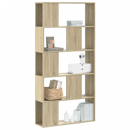 Bookcase 5-Tier Sonoma Oak 80.5x23.5x162.5 cm Engineered Wood