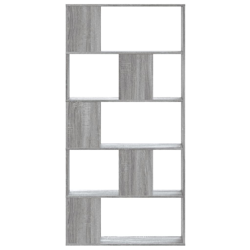 Bookcase 5-Tier Grey Sonoma 80.5x23.5x162.5 cm Engineered Wood