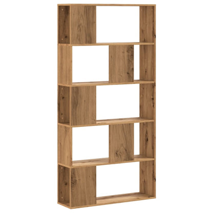 Bookcase 5-Tier Artisian Oak 80.5x23.5x162.5 cm Engineered Wood