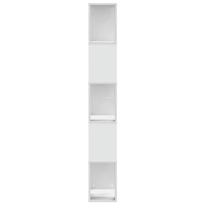 Bookcase 5-Tier White 45x23.5x162.5 cm Engineered Wood