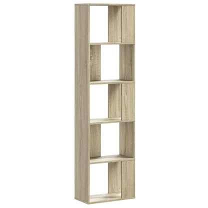 Bookcase 5-Tier Sonoma Oak 45x23.5x162.5 cm Engineered Wood