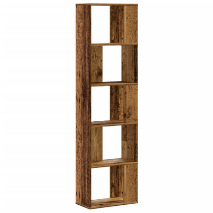 Bookcase 5-Tier Old Wood 45x23.5x162.5 cm Engineered Wood