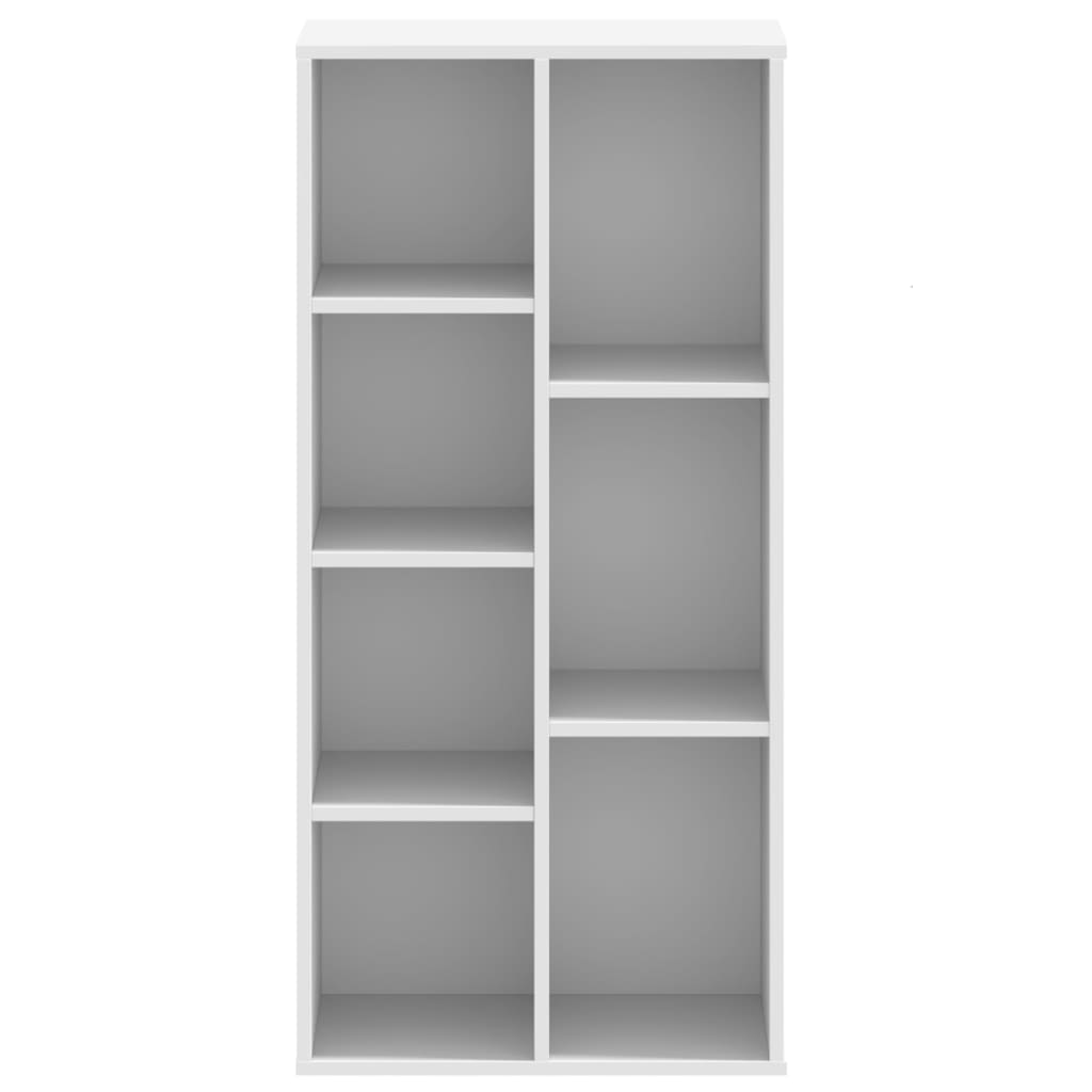 Bookcase White 50x25x105 cm Engineered Wood