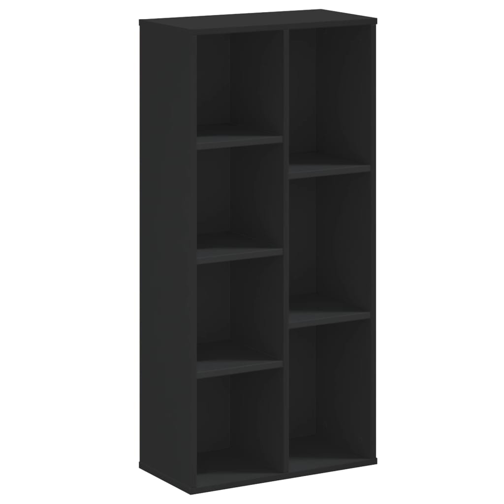 Bookcase Black 50x25x105 cm Engineered Wood