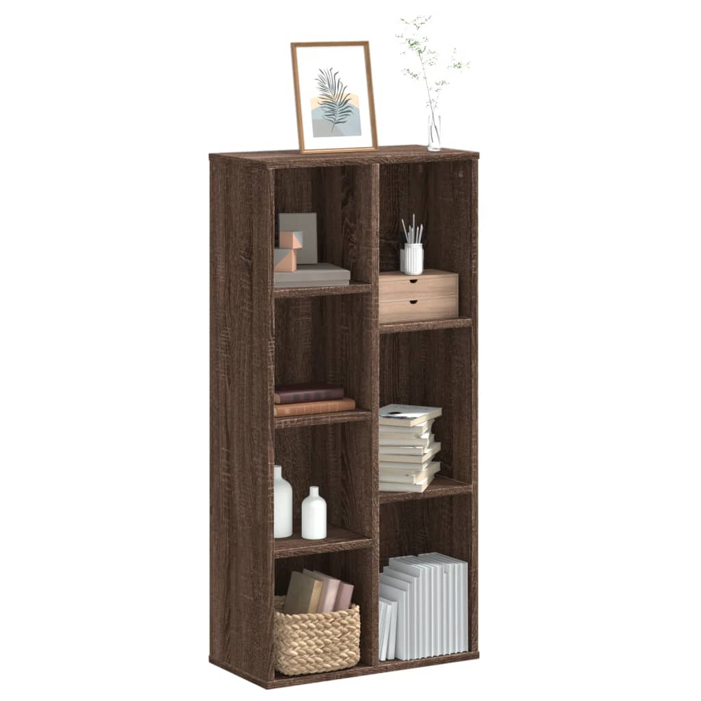 Bookcase Brown Oak 50x25x105 cm Engineered Wood