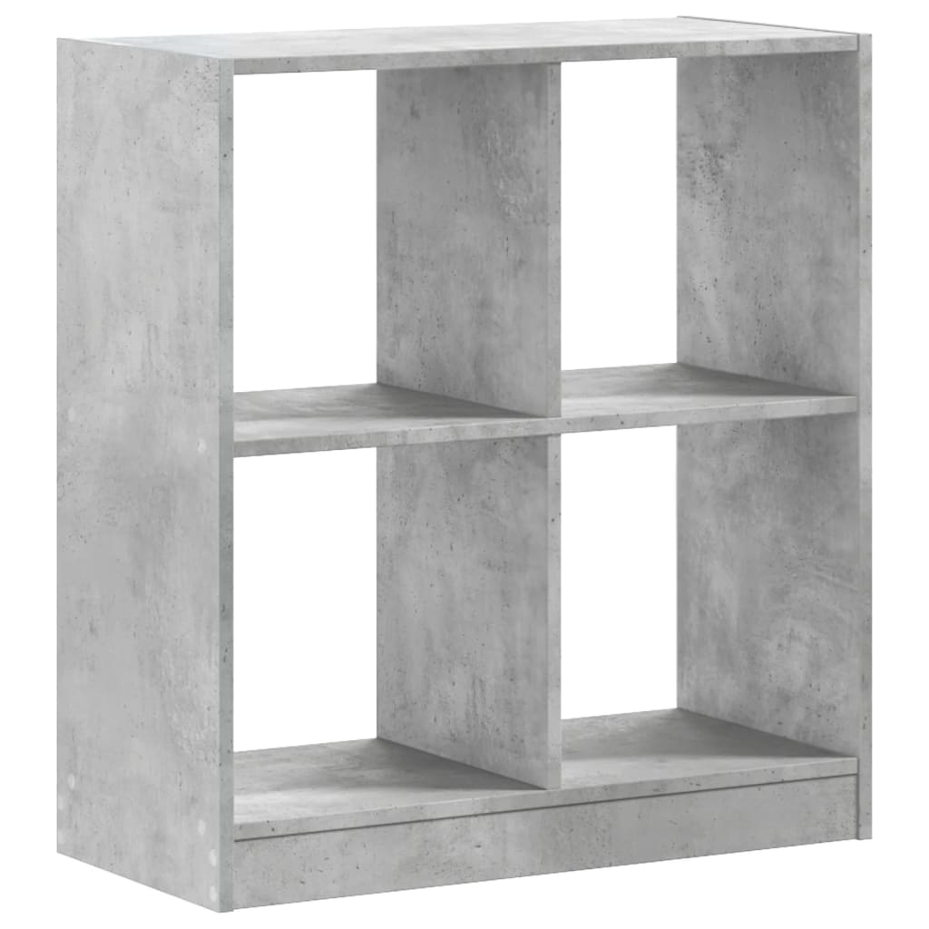 Bookcase Concrete Grey 68.5x32x75 cm Engineered Wood