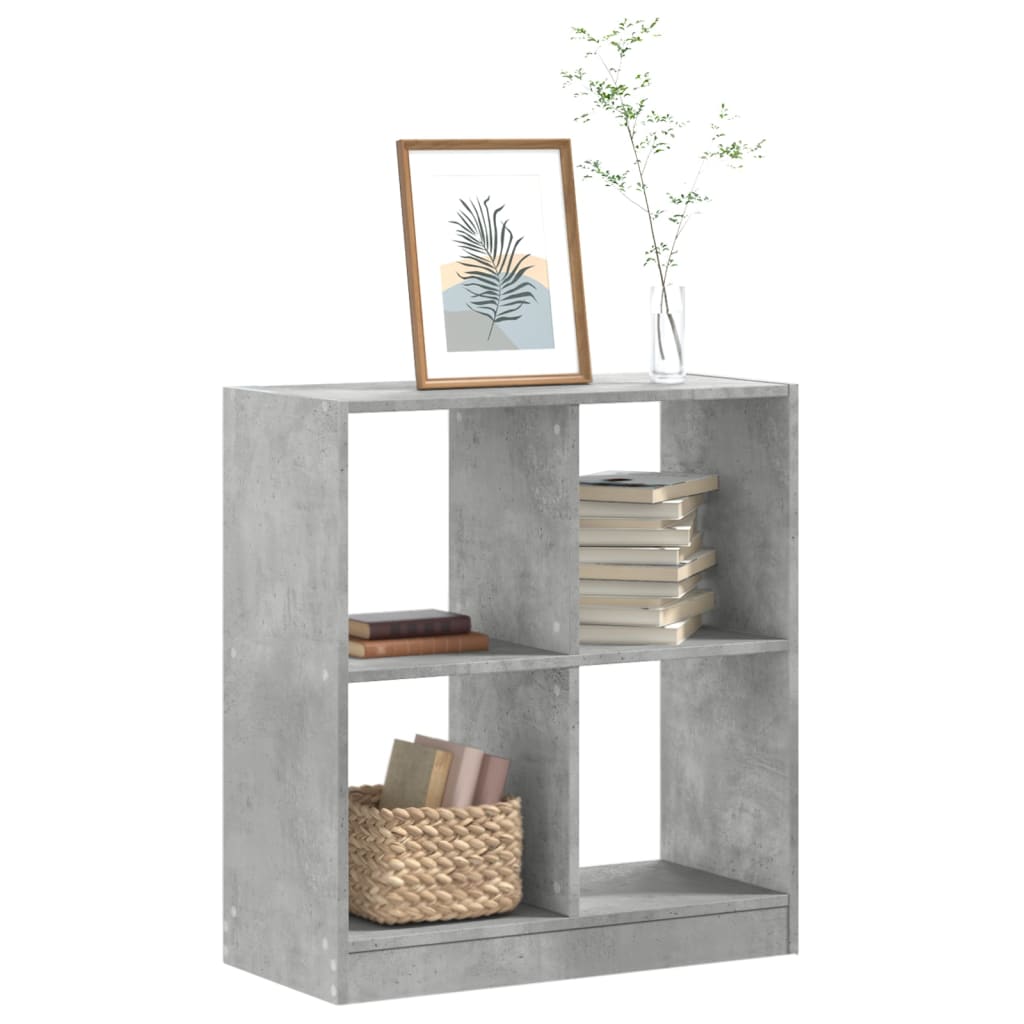 Bookcase Concrete Grey 68.5x32x75 cm Engineered Wood