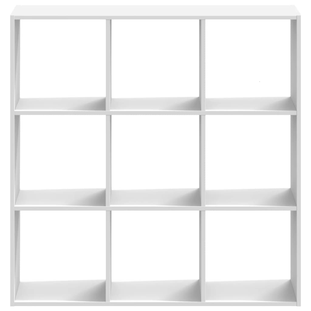 Bookcase White 102x32x102 cm Engineered Wood