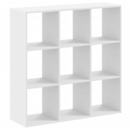 Bookcase White 102x32x102 cm Engineered Wood