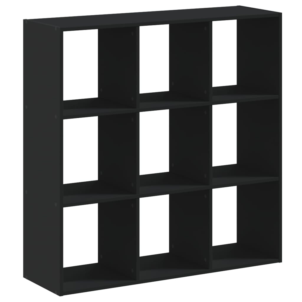 Bookcase Black 102x32x102 cm Engineered Wood