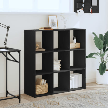 Bookcase Black 102x32x102 cm Engineered Wood