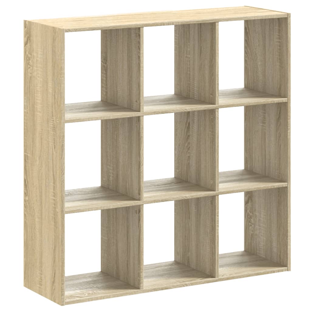 Bookcase Sonoma Oak 102x32x102 cm Engineered Wood