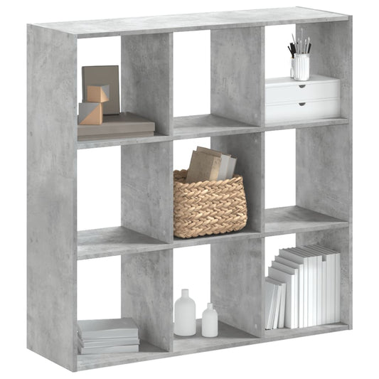 Bookcase Concrete Grey 102x32x102 cm Engineered Wood