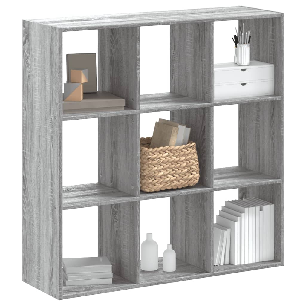 Bookcase Grey Sonoma 102x32x102 cm Engineered Wood