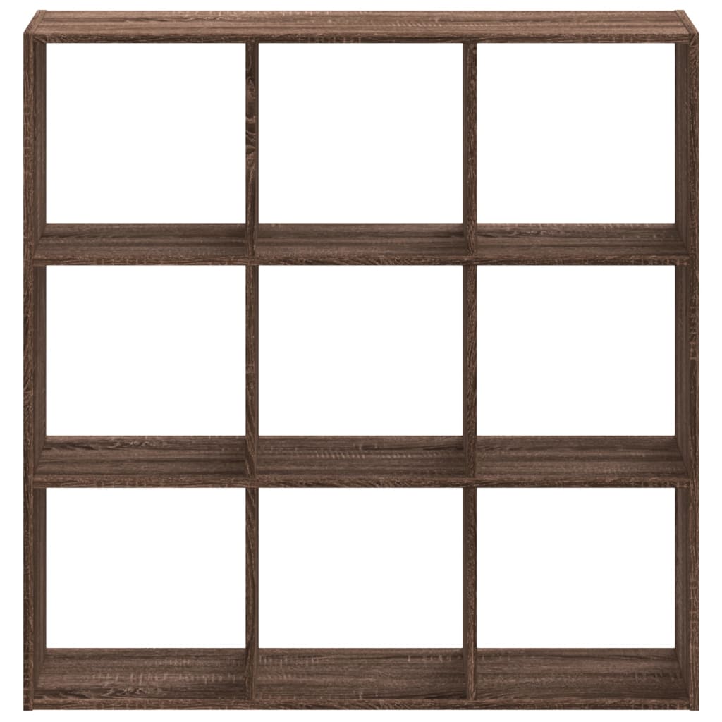 Bookcase Brown Oak 102x32x102 cm Engineered Wood