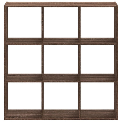 Bookcase Brown Oak 102x32x102 cm Engineered Wood