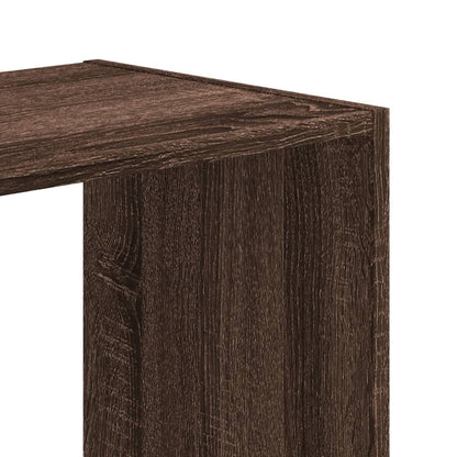 Bookcase Brown Oak 102x32x102 cm Engineered Wood