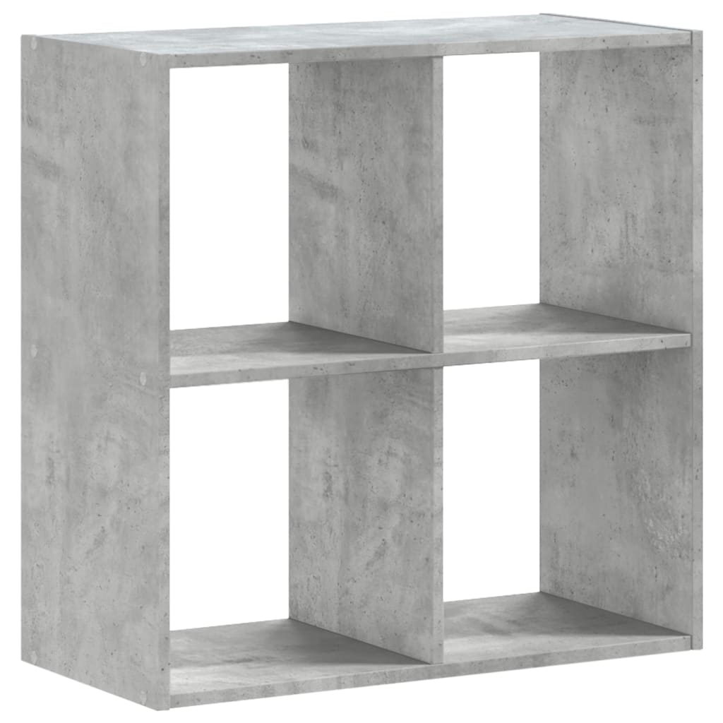 Bookcase Concrete Grey 68.5x32x68.5 cm Engineered Wood