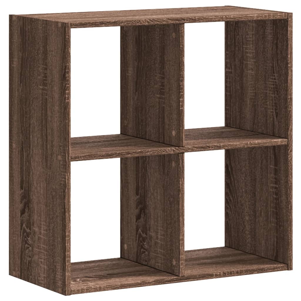 Bookcase Brown Oak 68.5x32x68.5 cm Engineered Wood