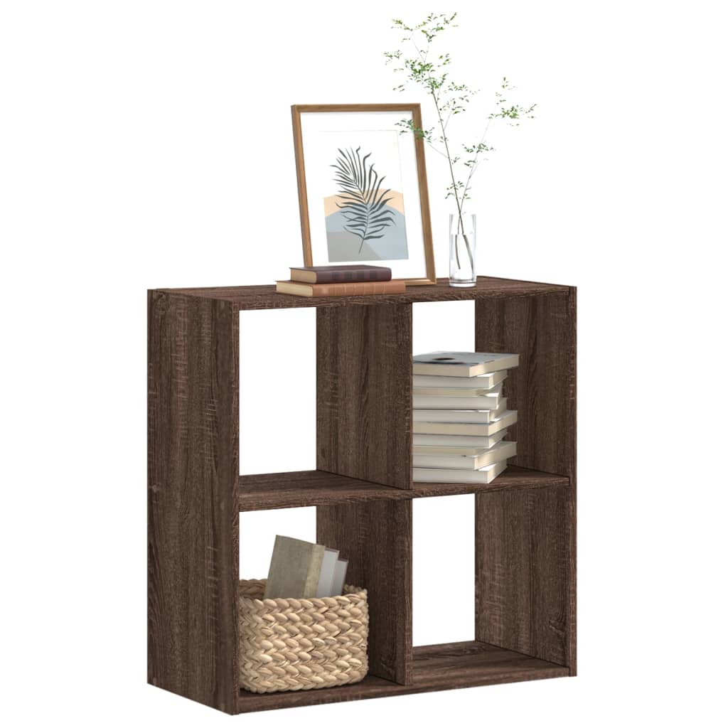 Bookcase Brown Oak 68.5x32x68.5 cm Engineered Wood