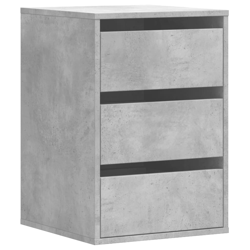 Corner Chest of Drawers Concrete Grey 40x41x58 cm Engineered Wood