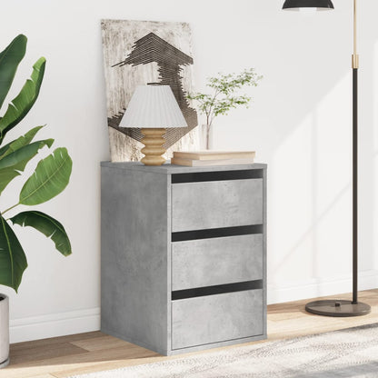 Corner Chest of Drawers Concrete Grey 40x41x58 cm Engineered Wood