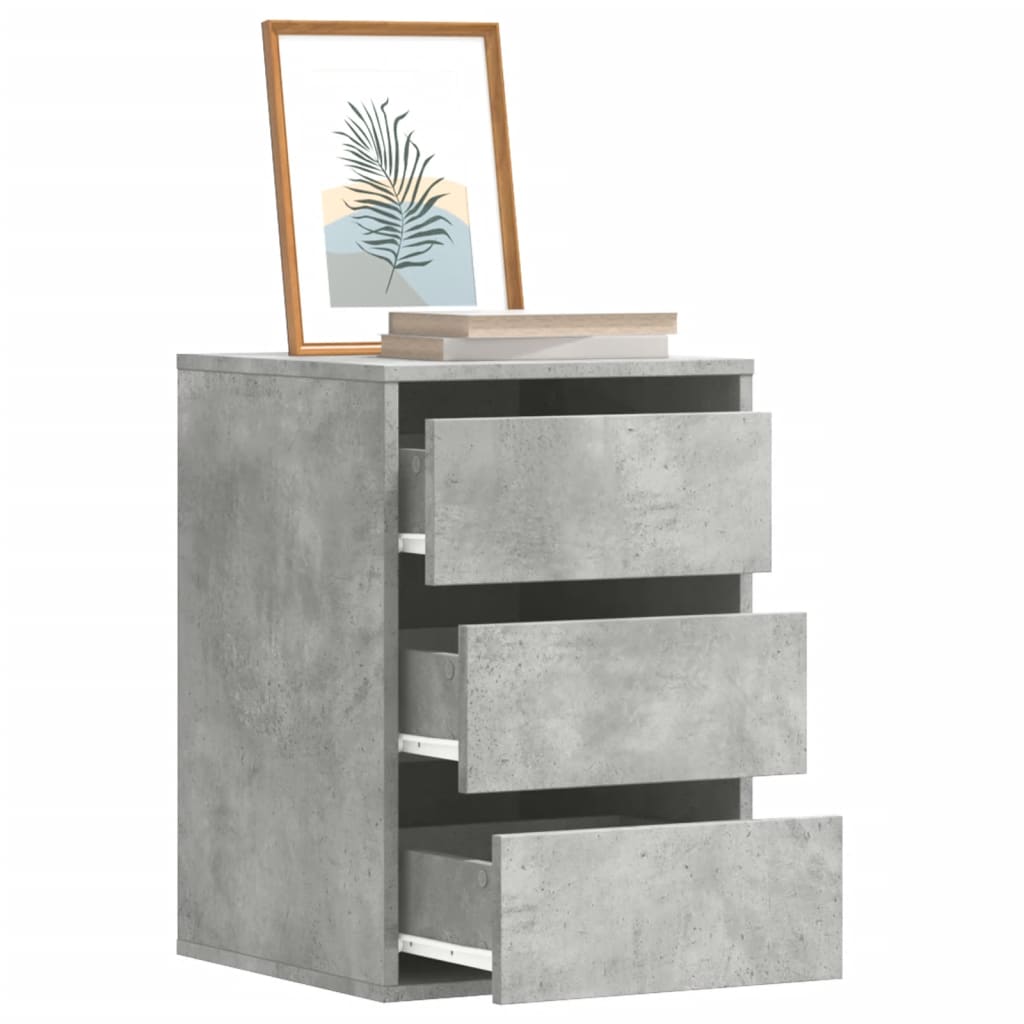 Corner Chest of Drawers Concrete Grey 40x41x58 cm Engineered Wood