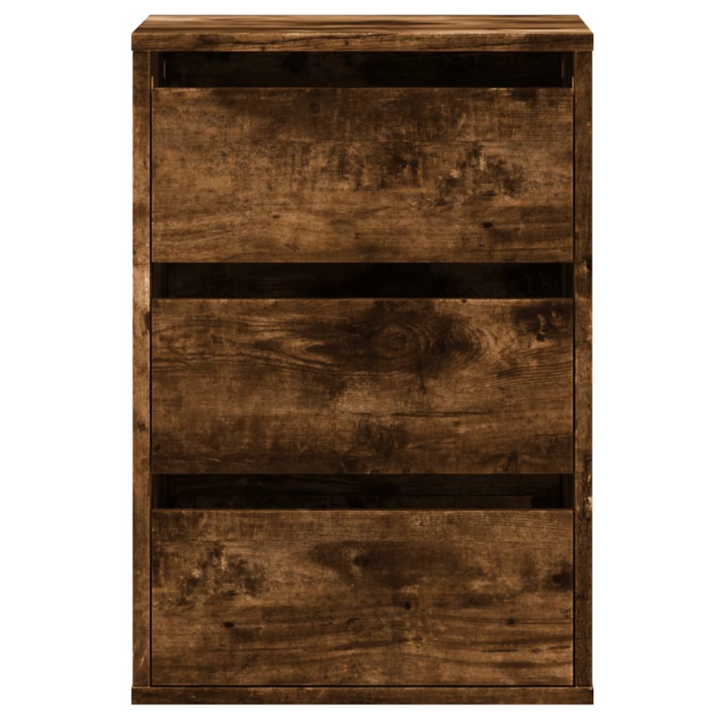 Corner Chest of Drawers Smoked Oak 40x41x58 cm Engineered Wood