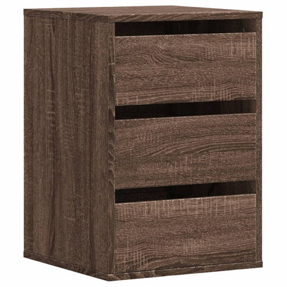 Corner Chest of Drawers Brown Oak 40x41x58 cm Engineered Wood