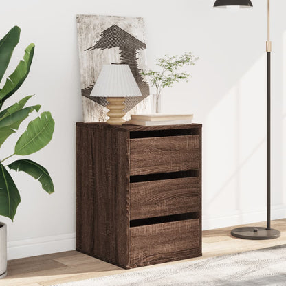 Corner Chest of Drawers Brown Oak 40x41x58 cm Engineered Wood