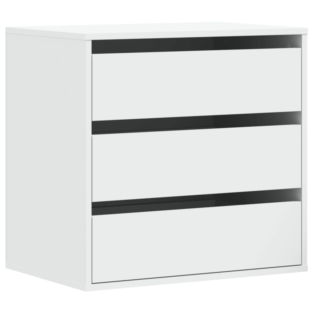 Corner Chest of Drawers White 60x41x58 cm Engineered Wood