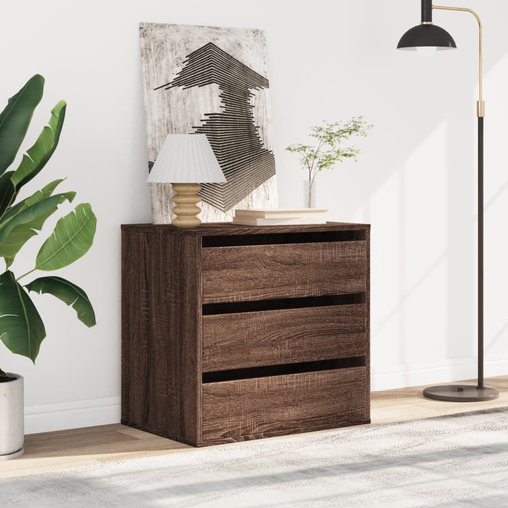 Corner Chest of Drawers Brown Oak 60x41x58 cm Engineered Wood