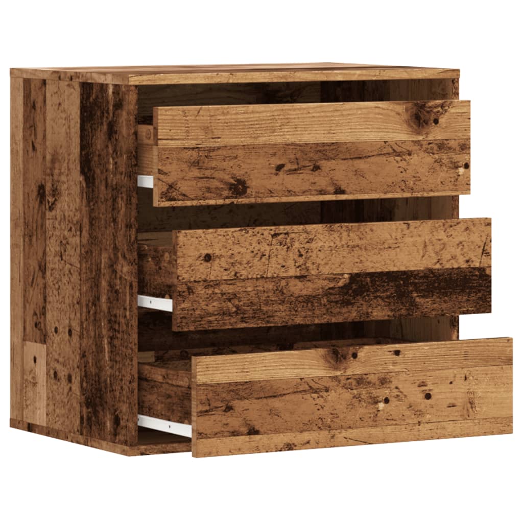 Corner Chest of Drawers Old Wood 60x41x58 cm Engineered Wood