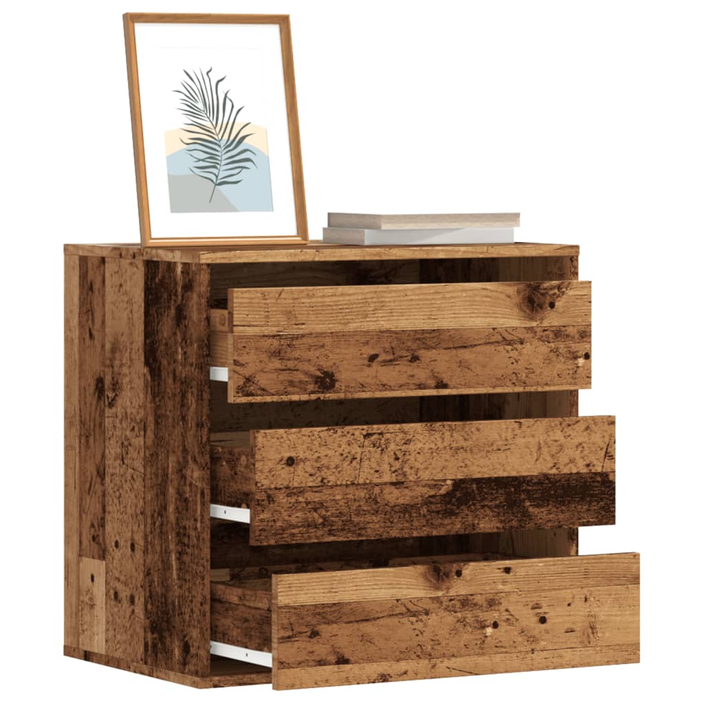 Corner Chest of Drawers Old Wood 60x41x58 cm Engineered Wood