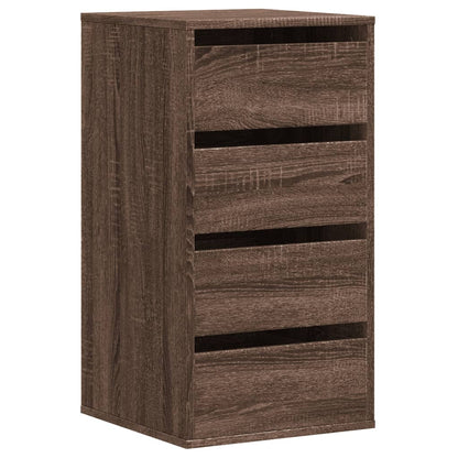 Corner Chest of Drawers Brown Oak 40x41x76 cm Engineered Wood