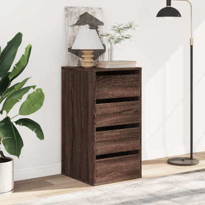 Corner Chest of Drawers Brown Oak 40x41x76 cm Engineered Wood