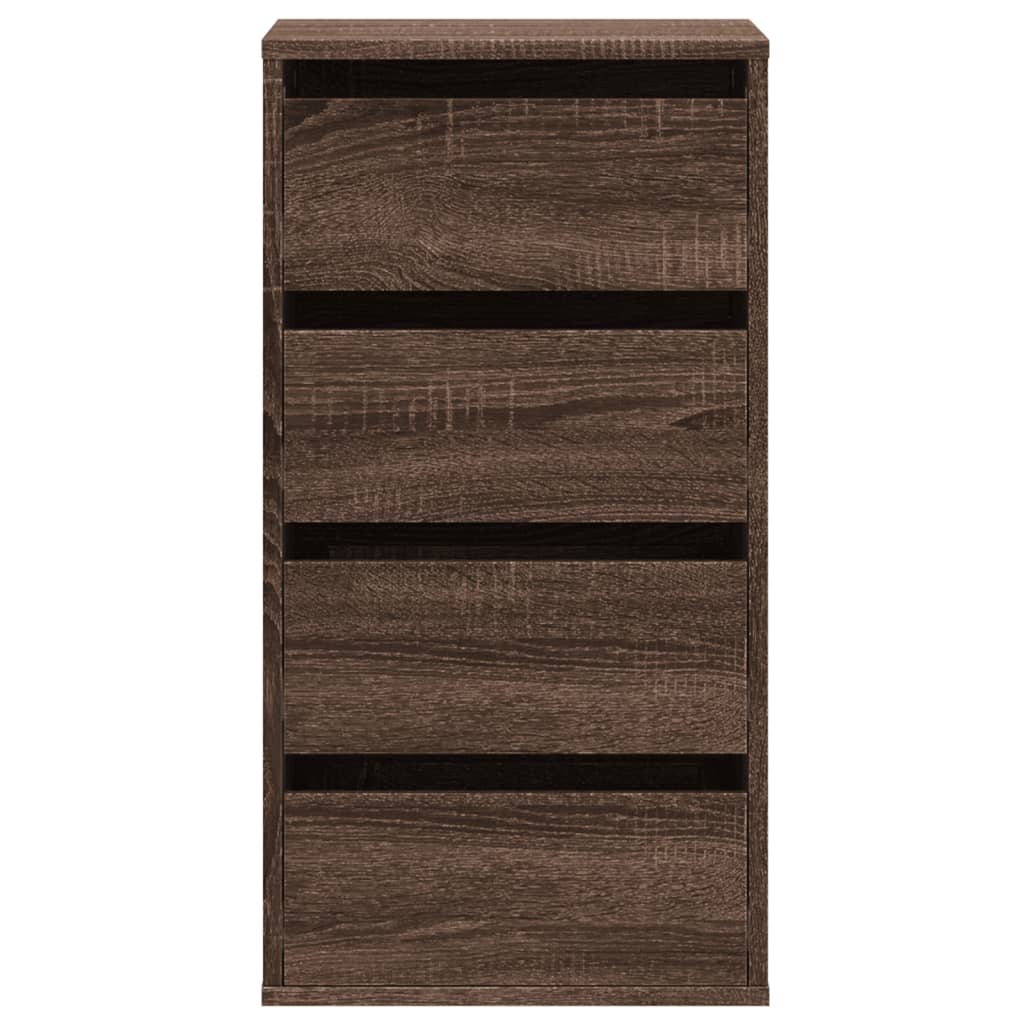 Corner Chest of Drawers Brown Oak 40x41x76 cm Engineered Wood