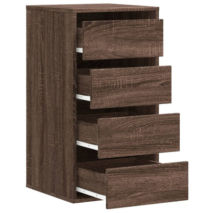 Corner Chest of Drawers Brown Oak 40x41x76 cm Engineered Wood