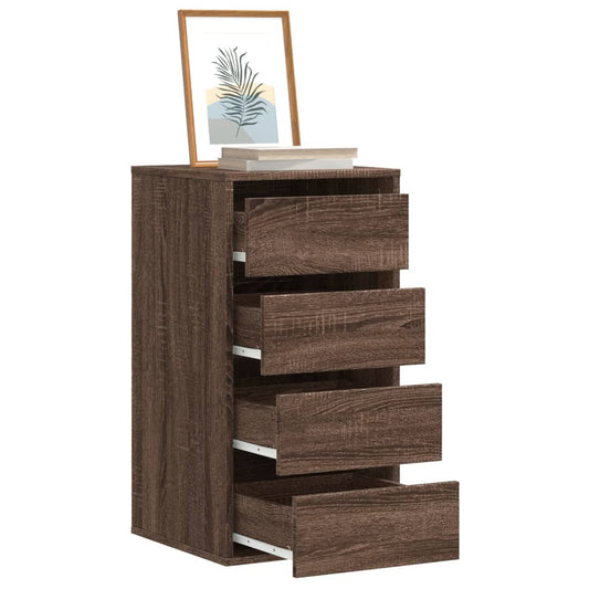 Corner Chest of Drawers Brown Oak 40x41x76 cm Engineered Wood