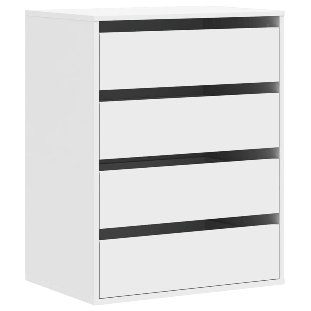 Corner Chest of Drawers White 60x41x76 cm Engineered Wood