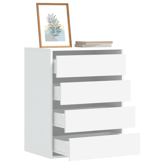 Corner Chest of Drawers White 60x41x76 cm Engineered Wood