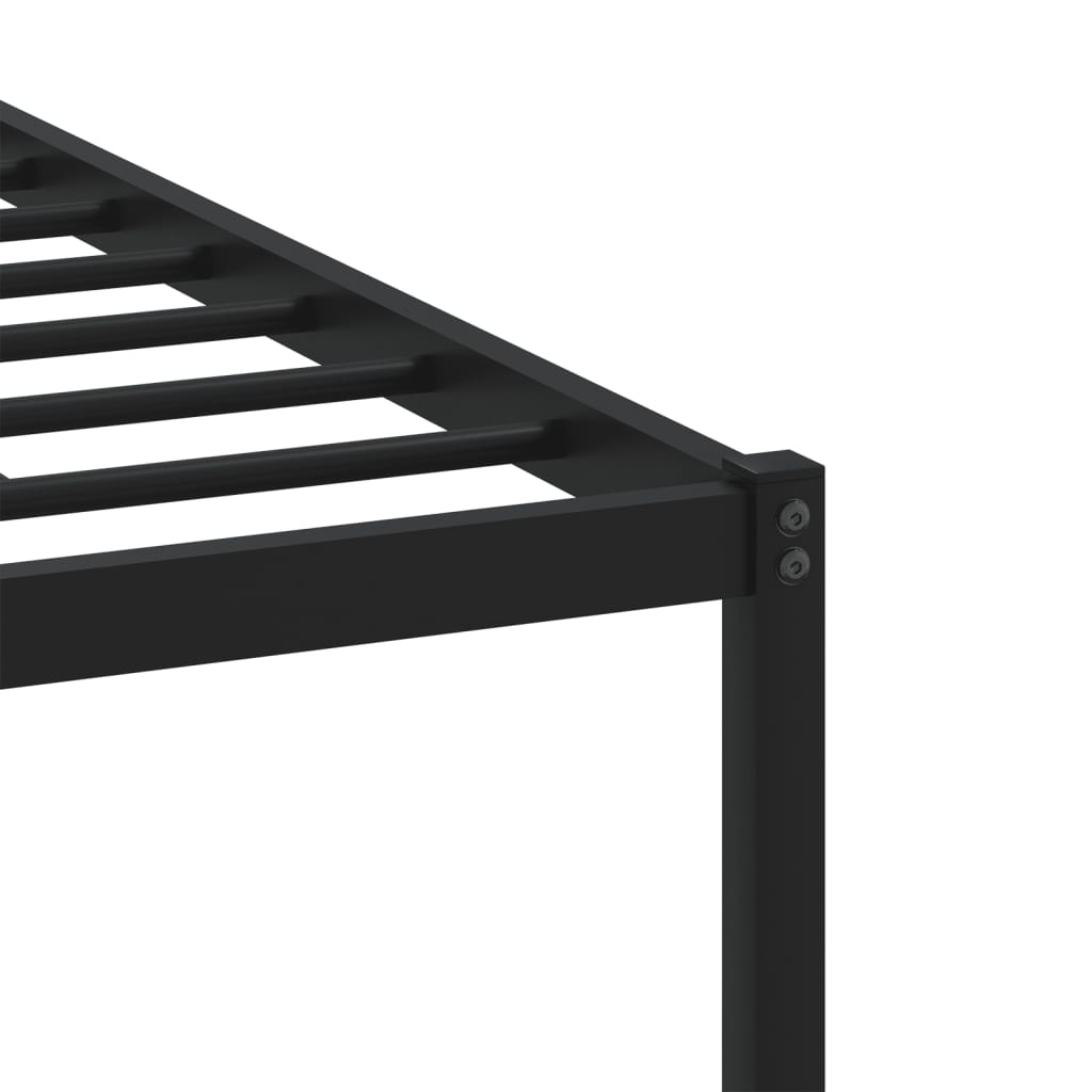 Metal Bed Frame without Mattress Smoked Oak 180x200 cm Super King