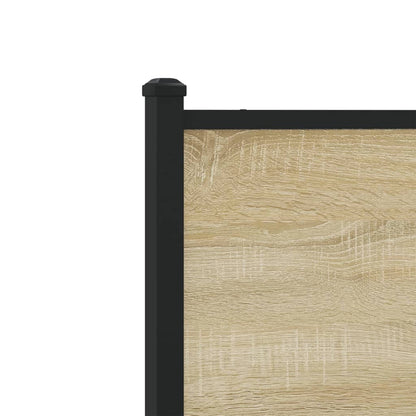 Metal Bed Frame without Mattress Sonoma Oak 140x190 cm
